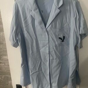 Disney Light Blue Women's Button Down Shirt